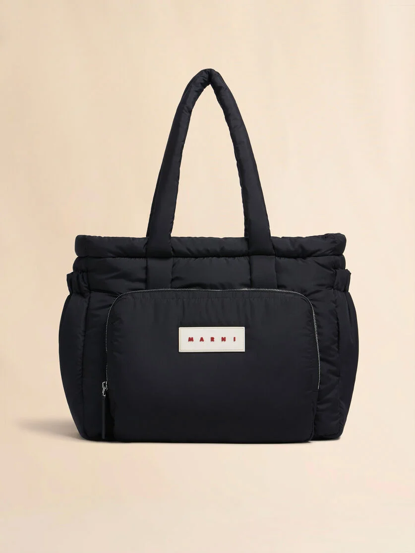 BLACK PUFF E/W TOTE BAG - 1