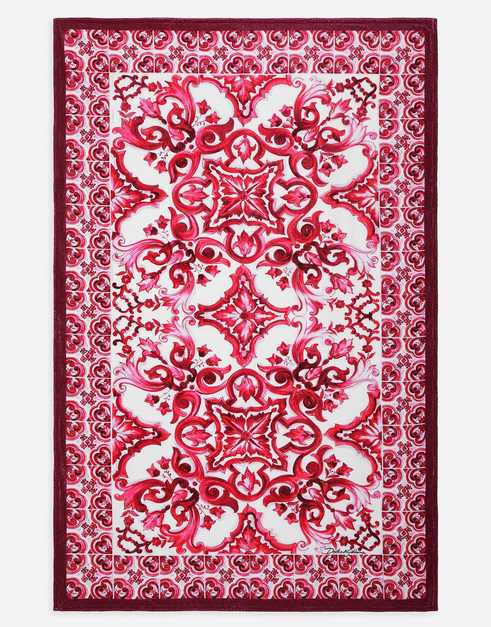 Majolica print terrycloth beach towel (114 x 185) - 2