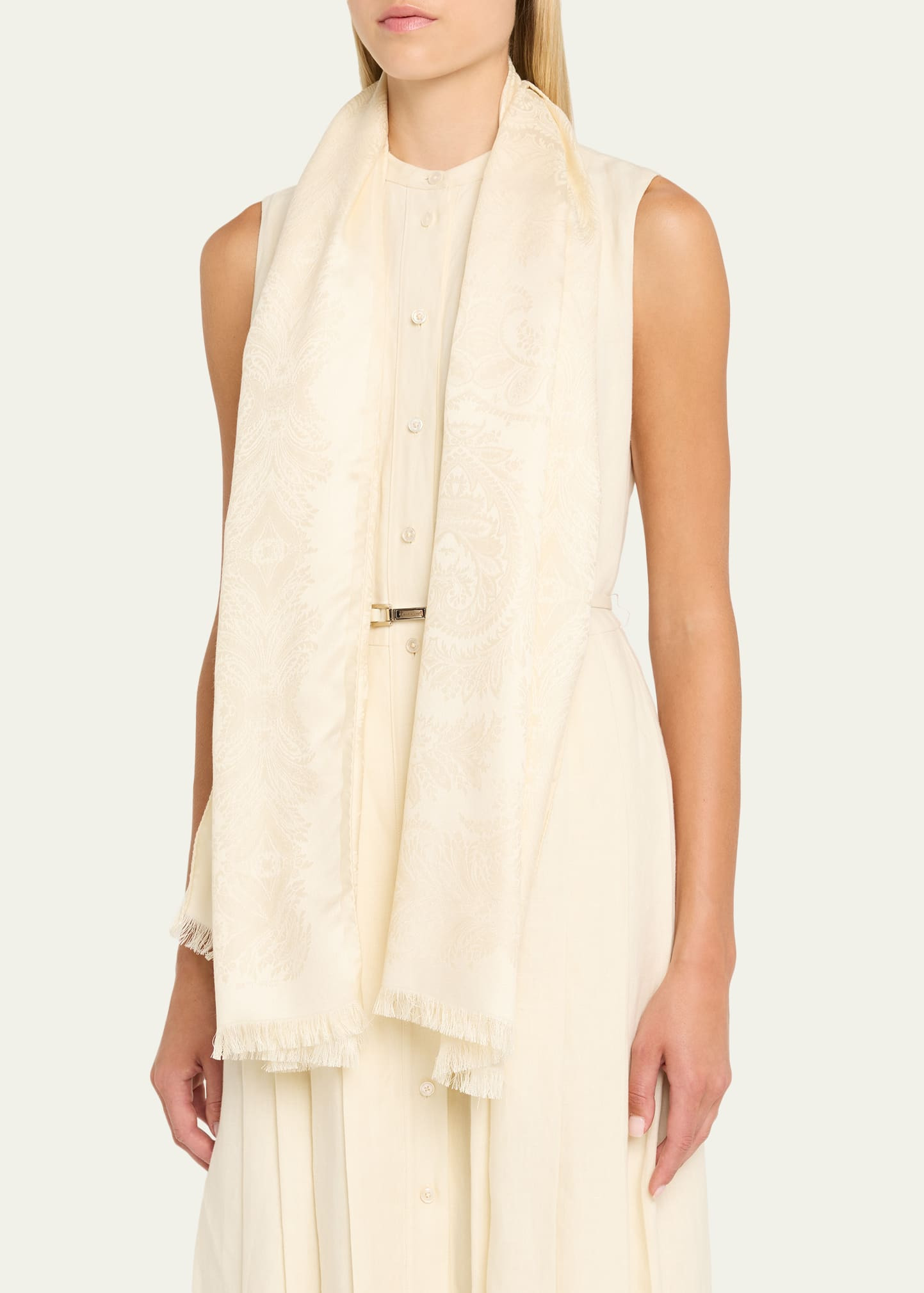 Boheme Silk & Wool Scarf - 3