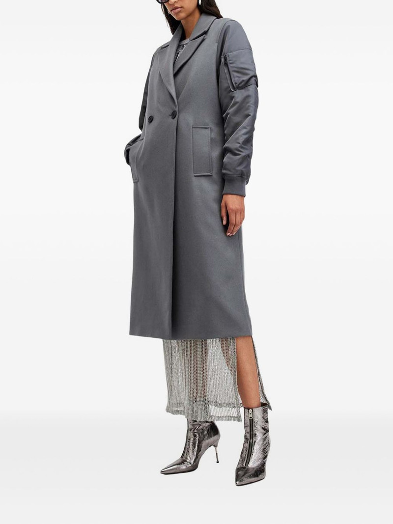 Paulah bomber-sleeve double-breasted coat 3