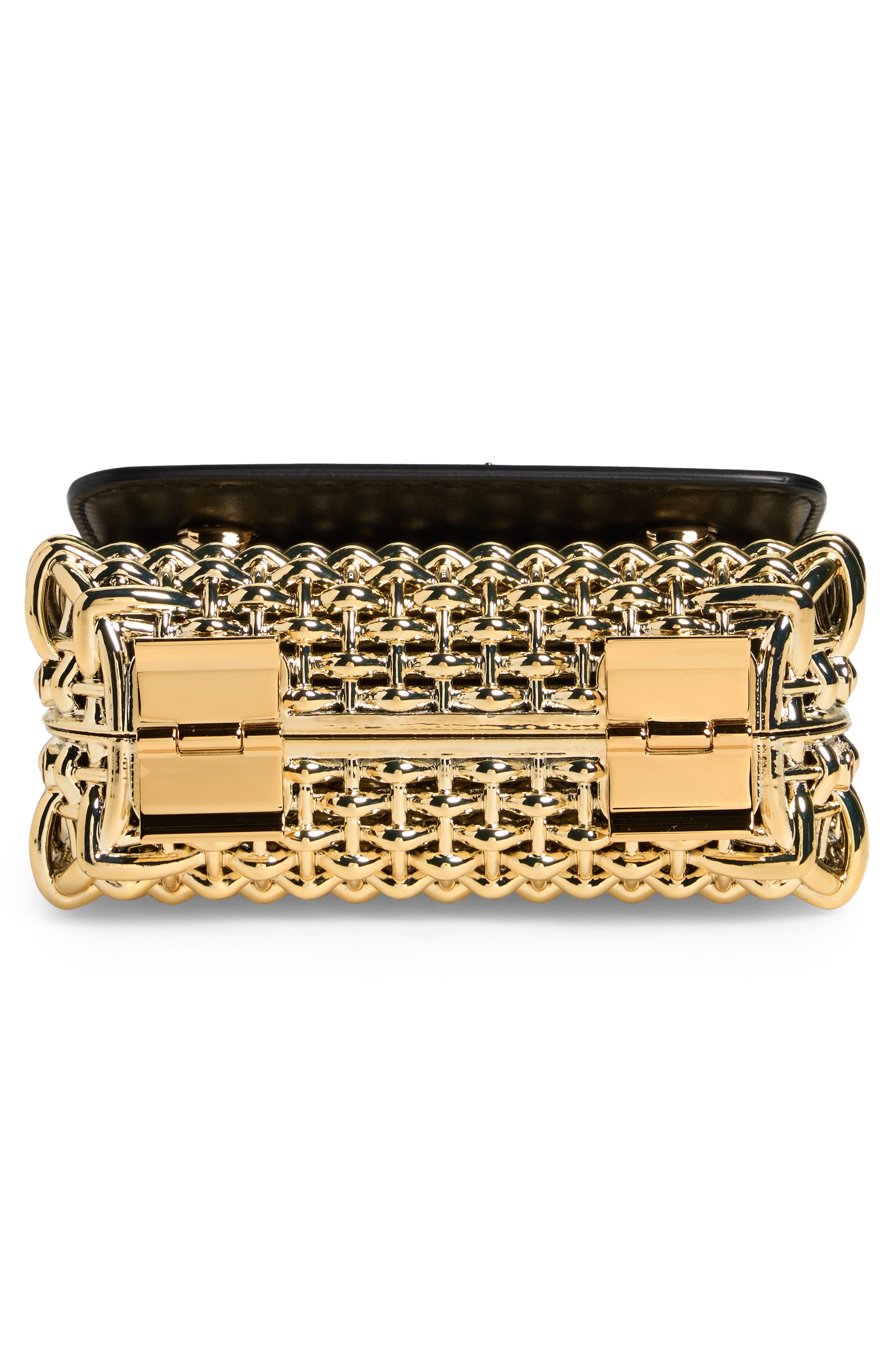 Dolce&Gabbana Mini Sicily Box Cage Shoulder Bag in 87530 Gold/Black at Nordstrom - 7