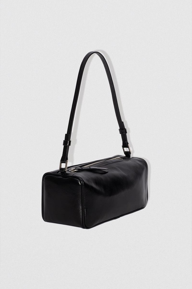 BY FAR EVA BLACK CREASED LEATHER outlook