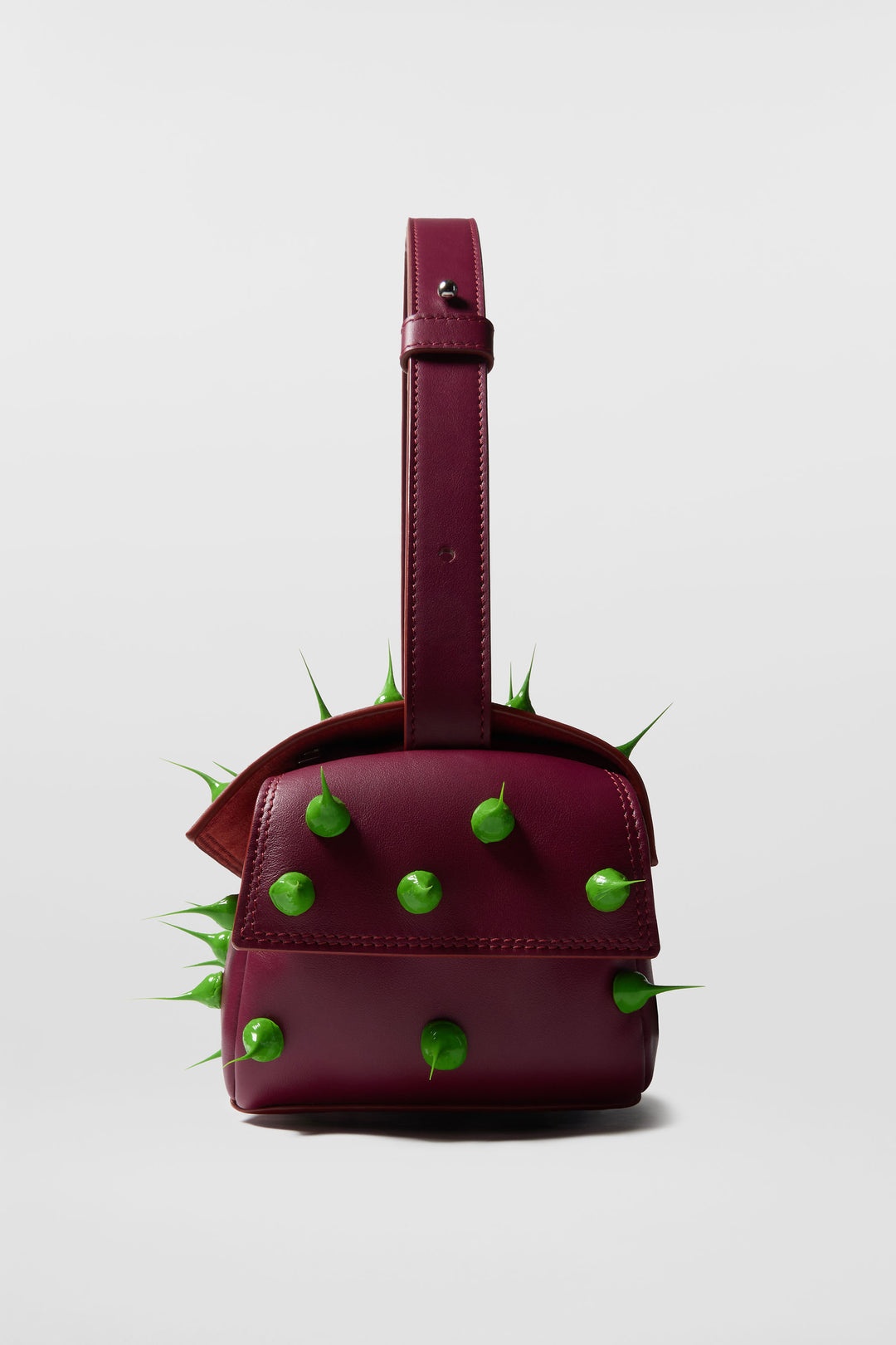 SPIKY SMALL LABAULETTO BAG / burgundy - 3