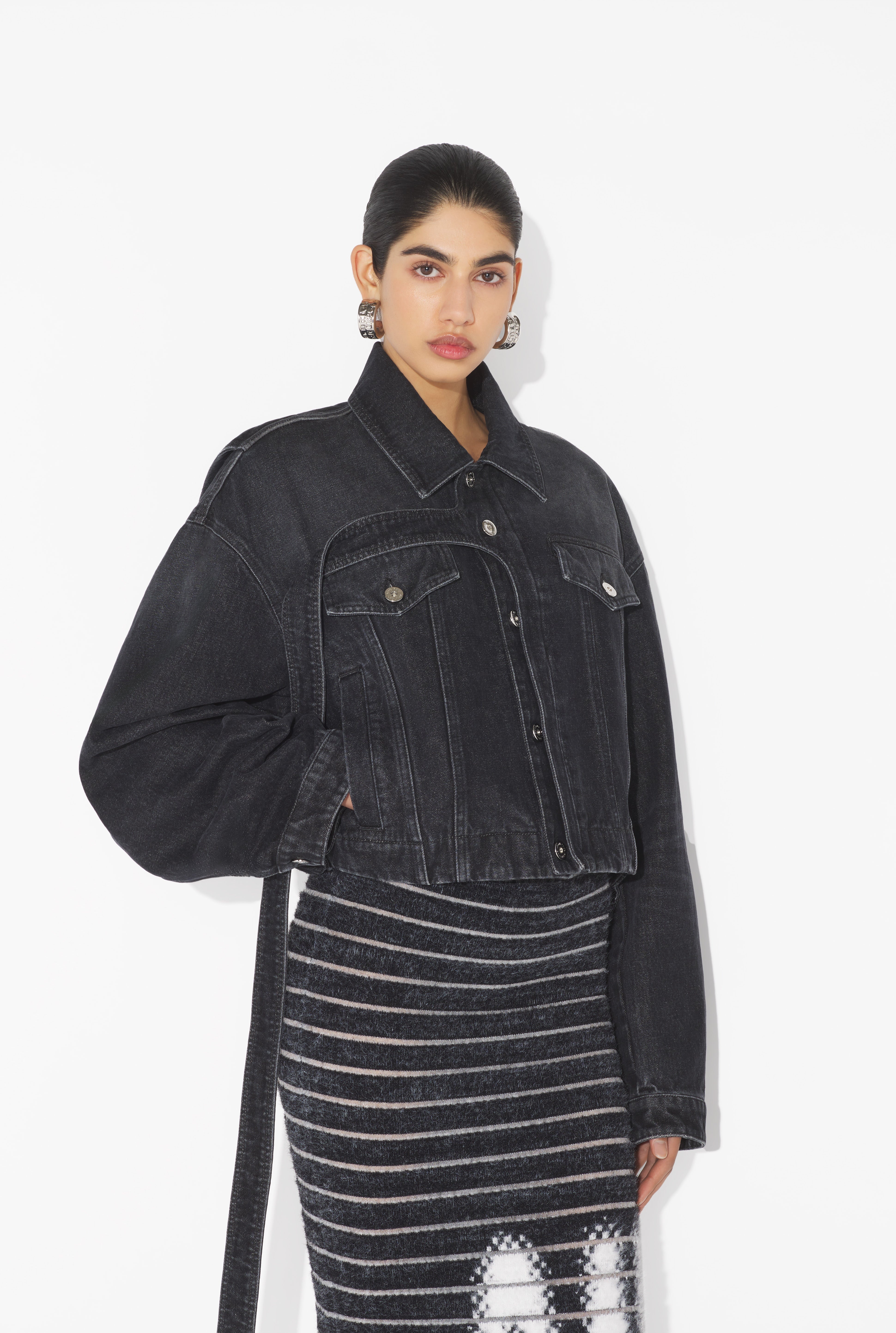 THE BLACK DENIM STRAP JACKET - 3
