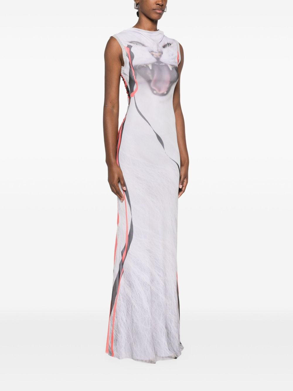 mesh maxi dress - 3