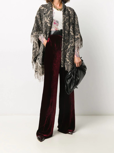 Etro paisley print poncho outlook