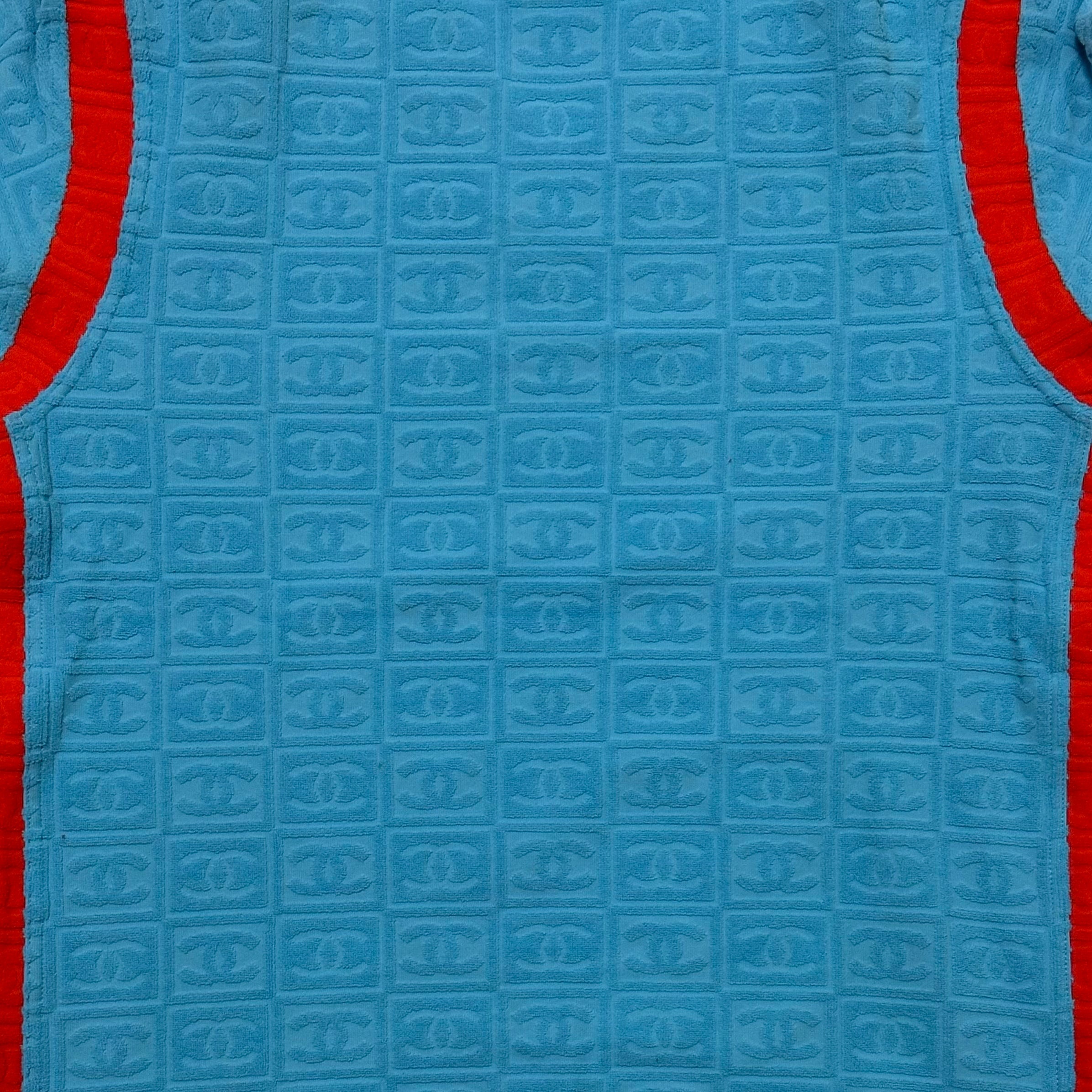 CHANEL Sport Spring Summer 2002 CC Emboss Jacquard Terry Cloth T-Shirt - 4