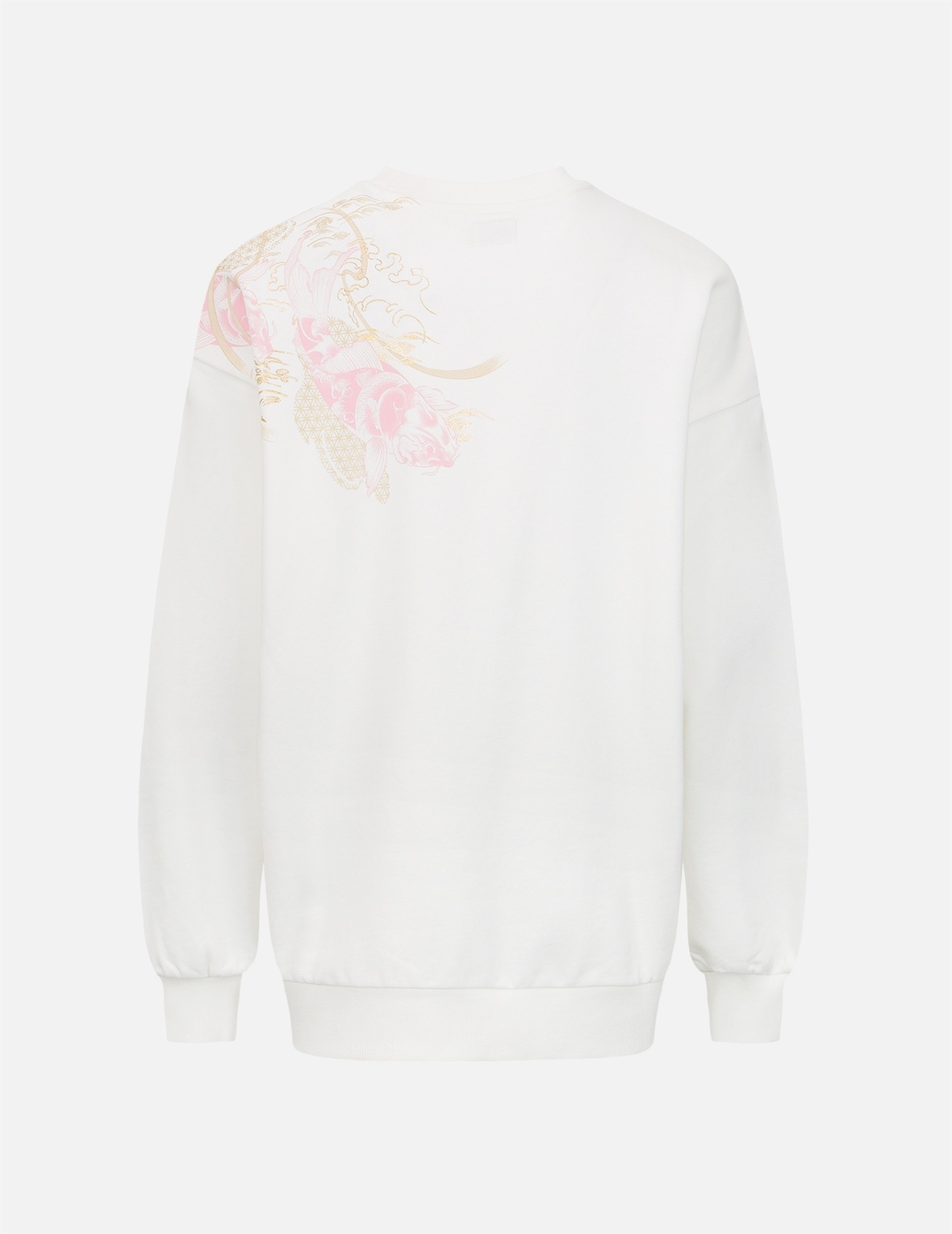 TATTOO KOI WITH JAPANESE PATTERN PRINT SWEATSHIRT - 2