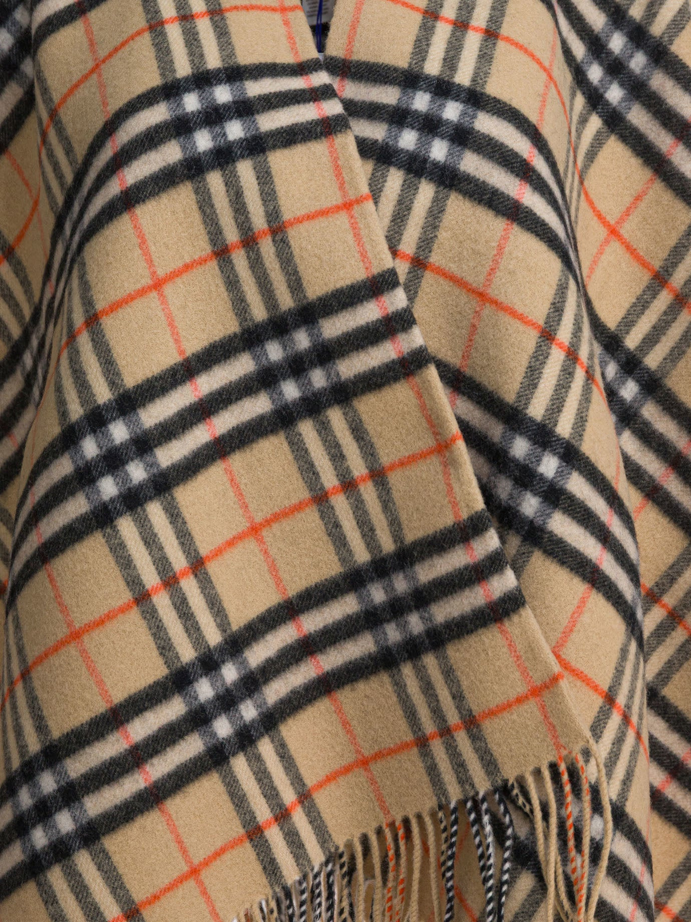 Burberry Women "Check" Wool And Cashemre Cape - 3
