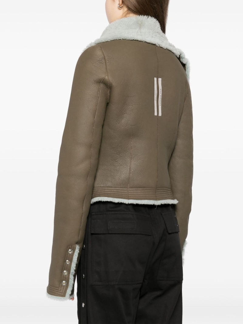oversized pointed collar biker jacket 4