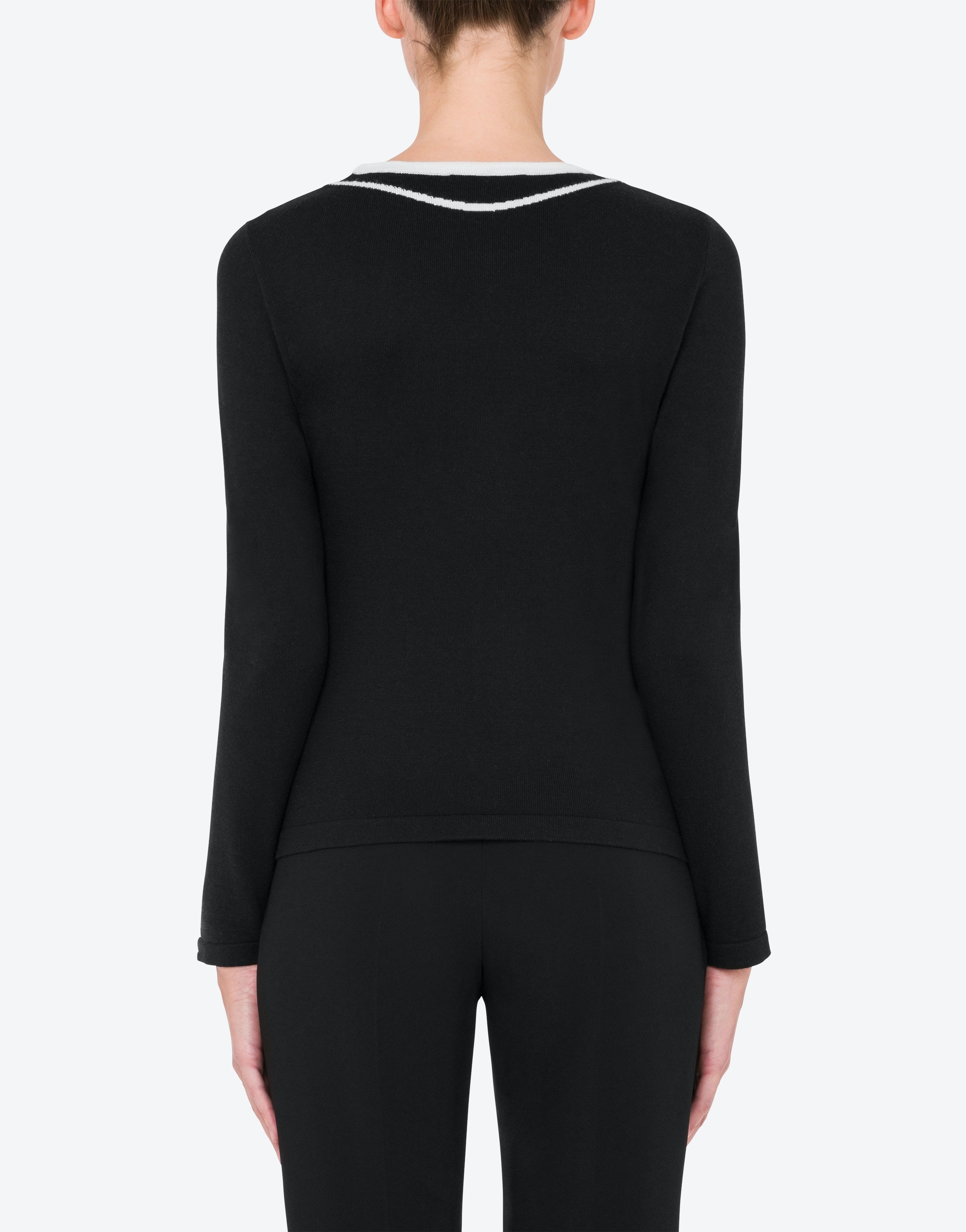 TROMPE-L’ŒIL WOOL JUMPER - 3