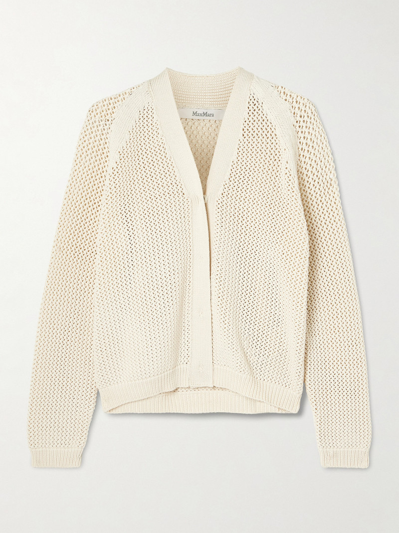 Open-knit Silk-blend Cardigan 1