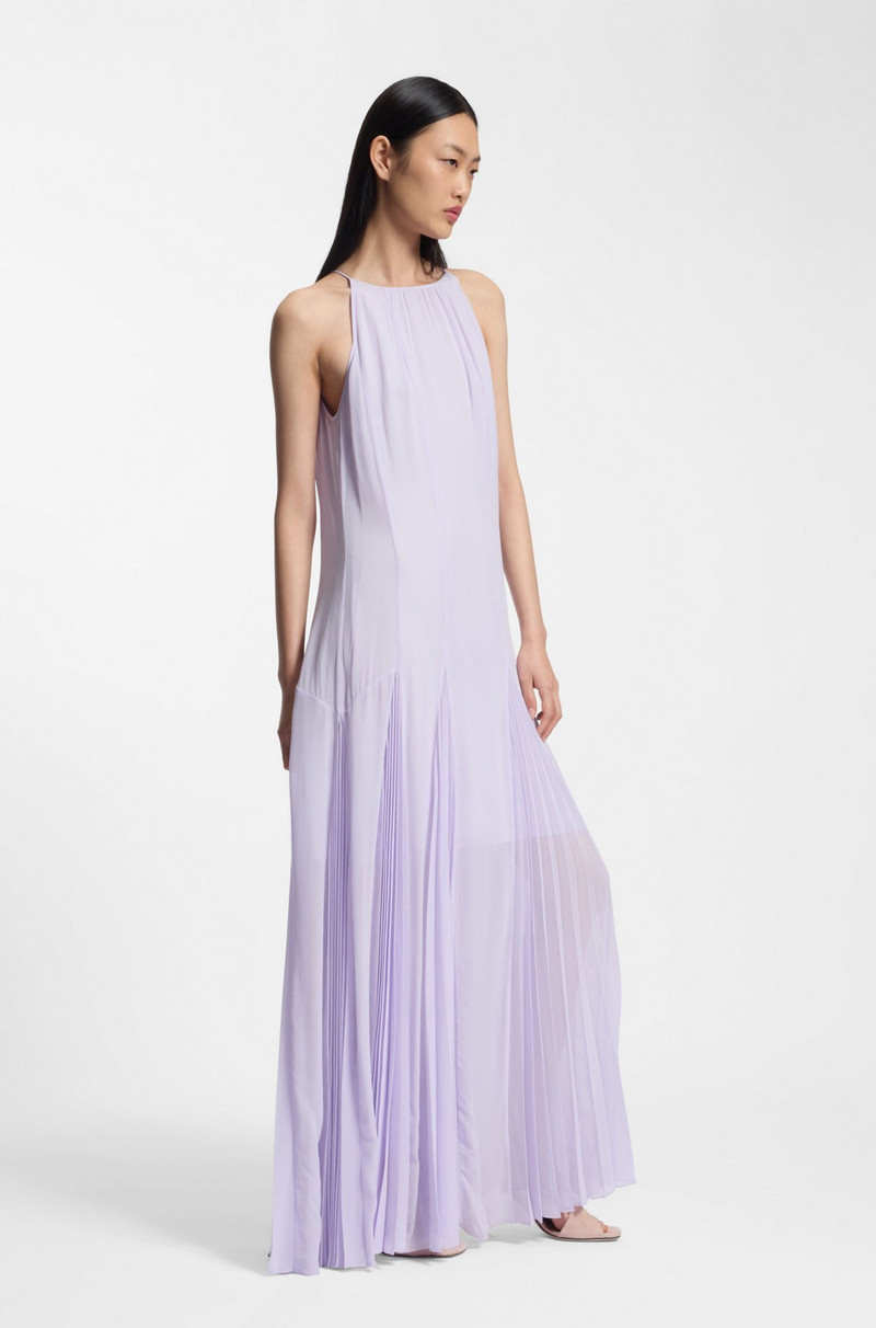 BOSS SLEEVELESS DRESS WITH PLISSÉ SKIRT INSERTS outlook