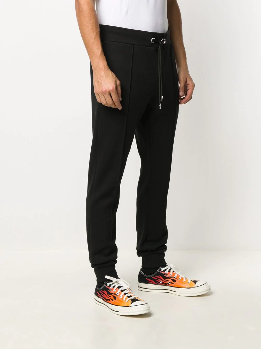 embroidered skull track pants - 3