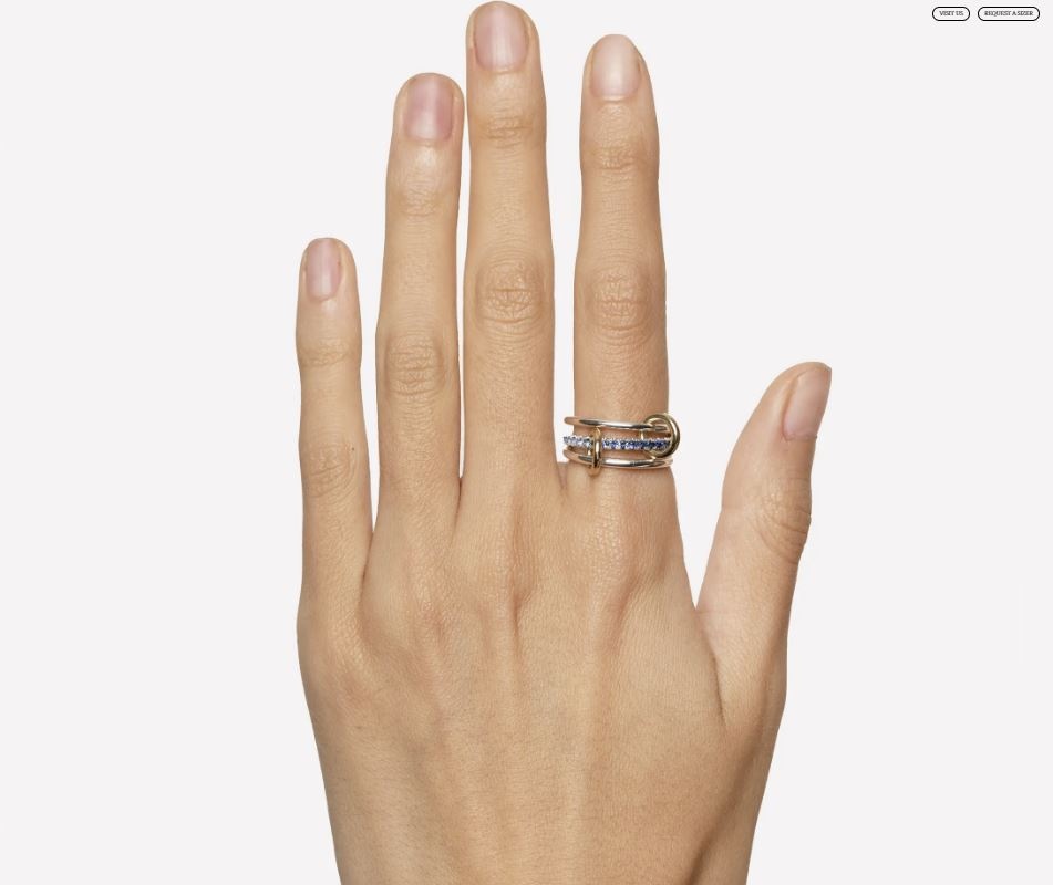 Tigris Sterling Silver & 18k Gold Sapphire Ombré Ring - 2