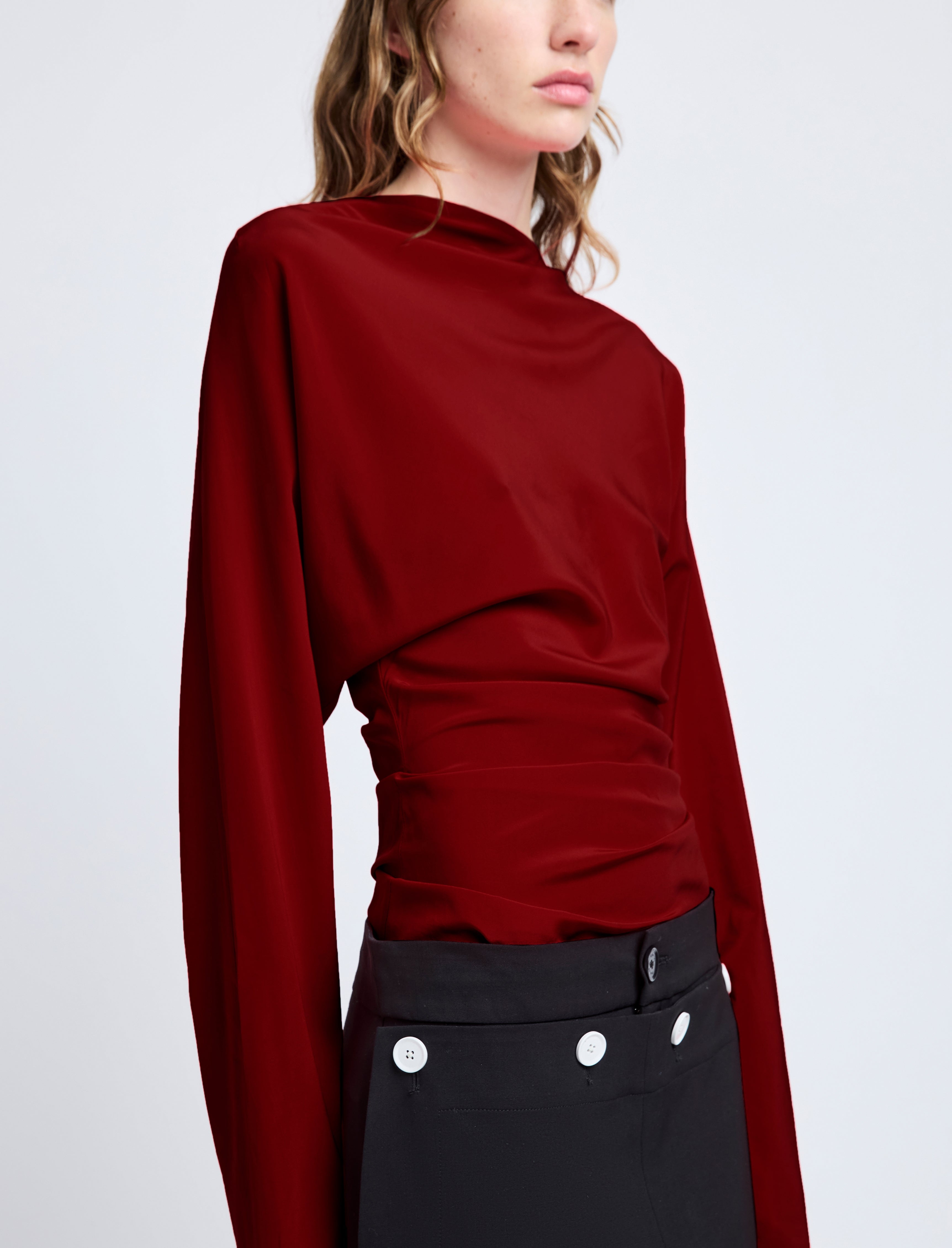 Keegan Top in Stretch Silk Viscose - 6