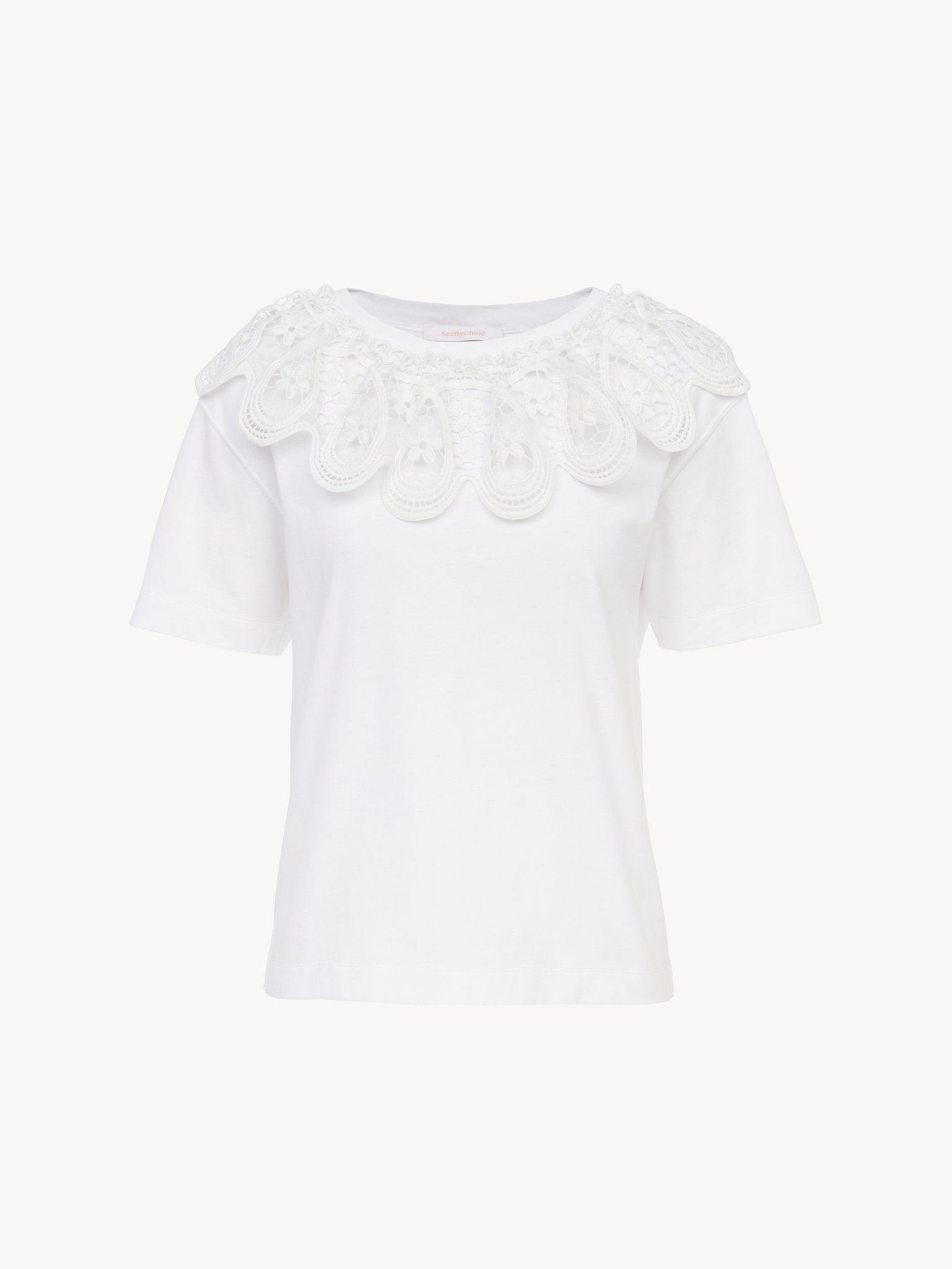 LACE COLLAR T-SHIRT - 4