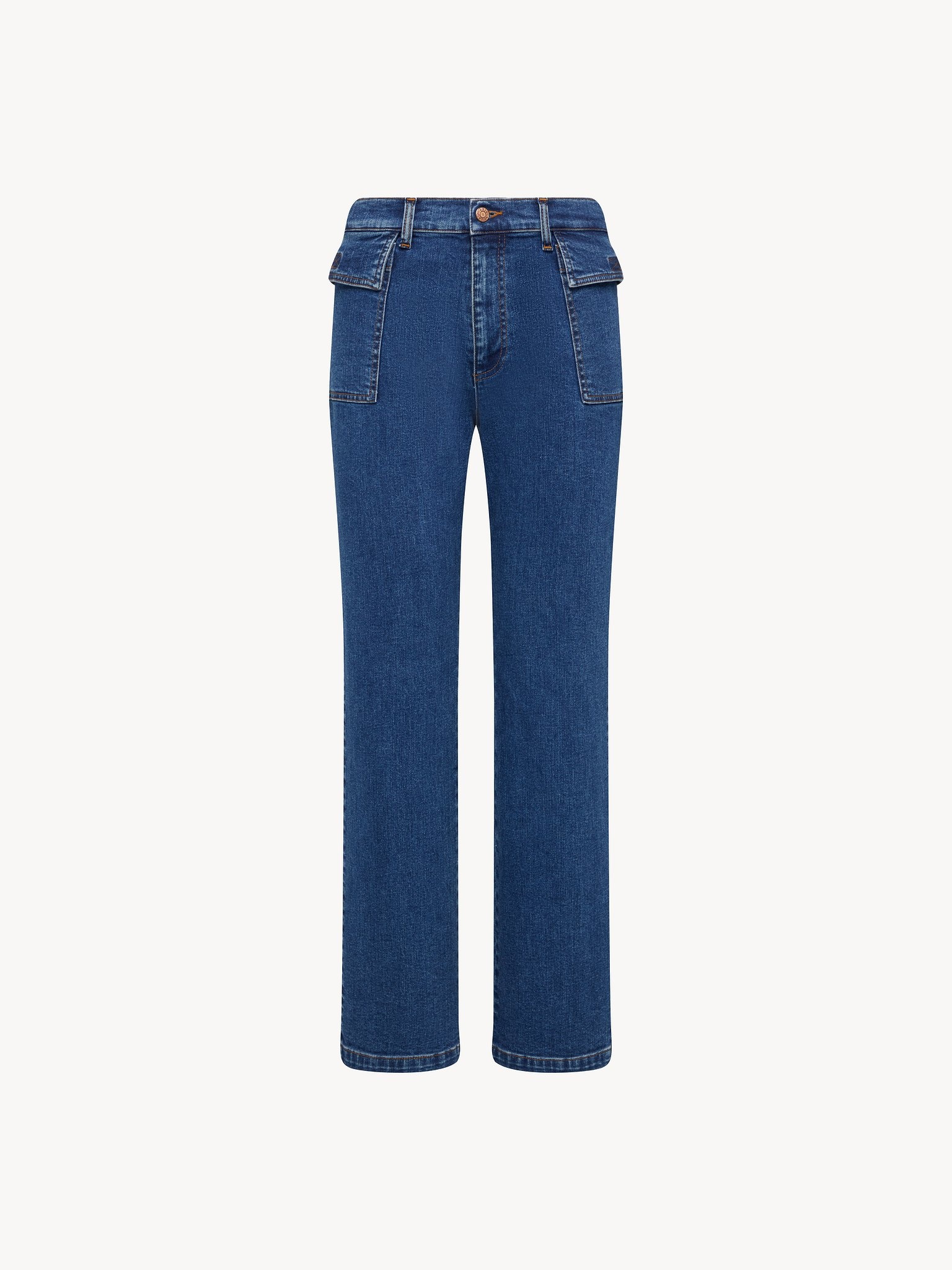 FLARED DENIM PANTS - 5