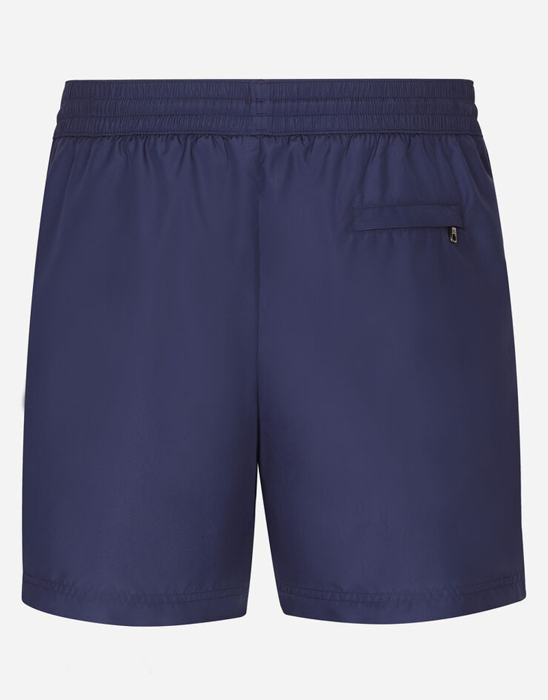 Dolce & Gabbana Mid-length swim trunks with branded plate outlook