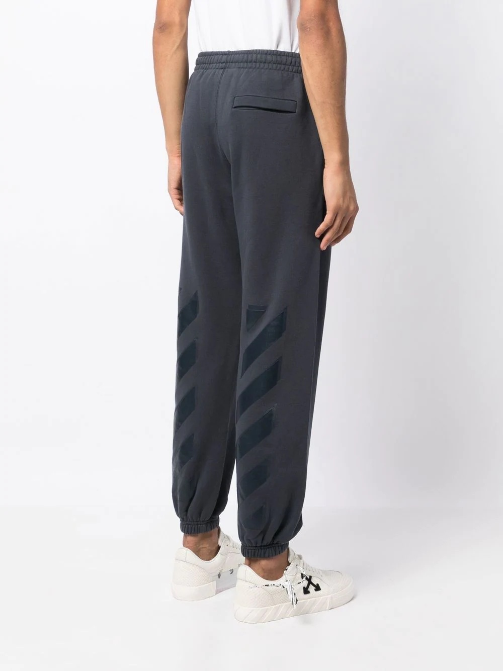 logo-print cotton track pants - 4