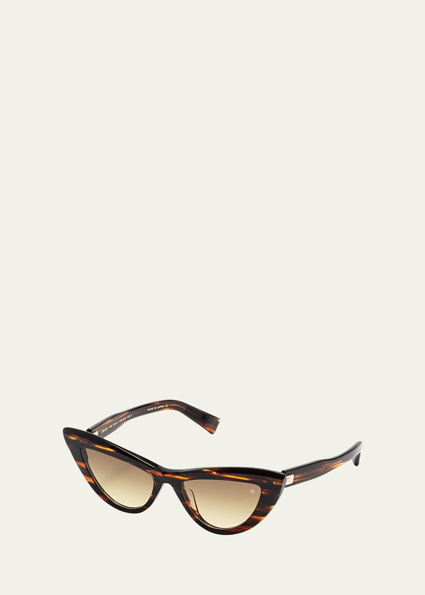 Gradient Acetate & Titanium Cat-Eye Sunglasses - 2