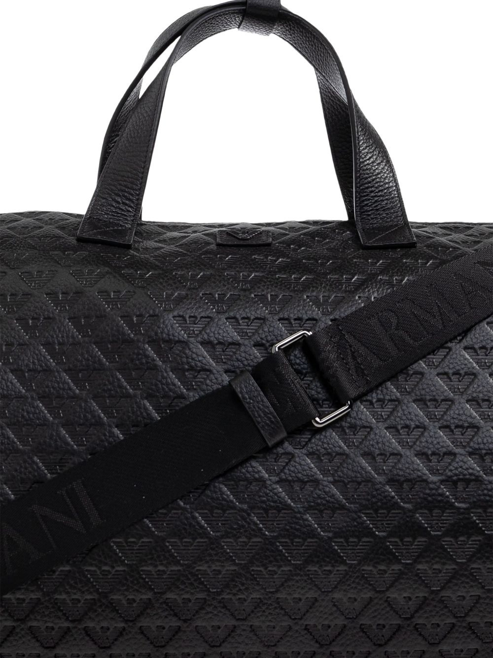 embossed-logo leather holdalls - 4
