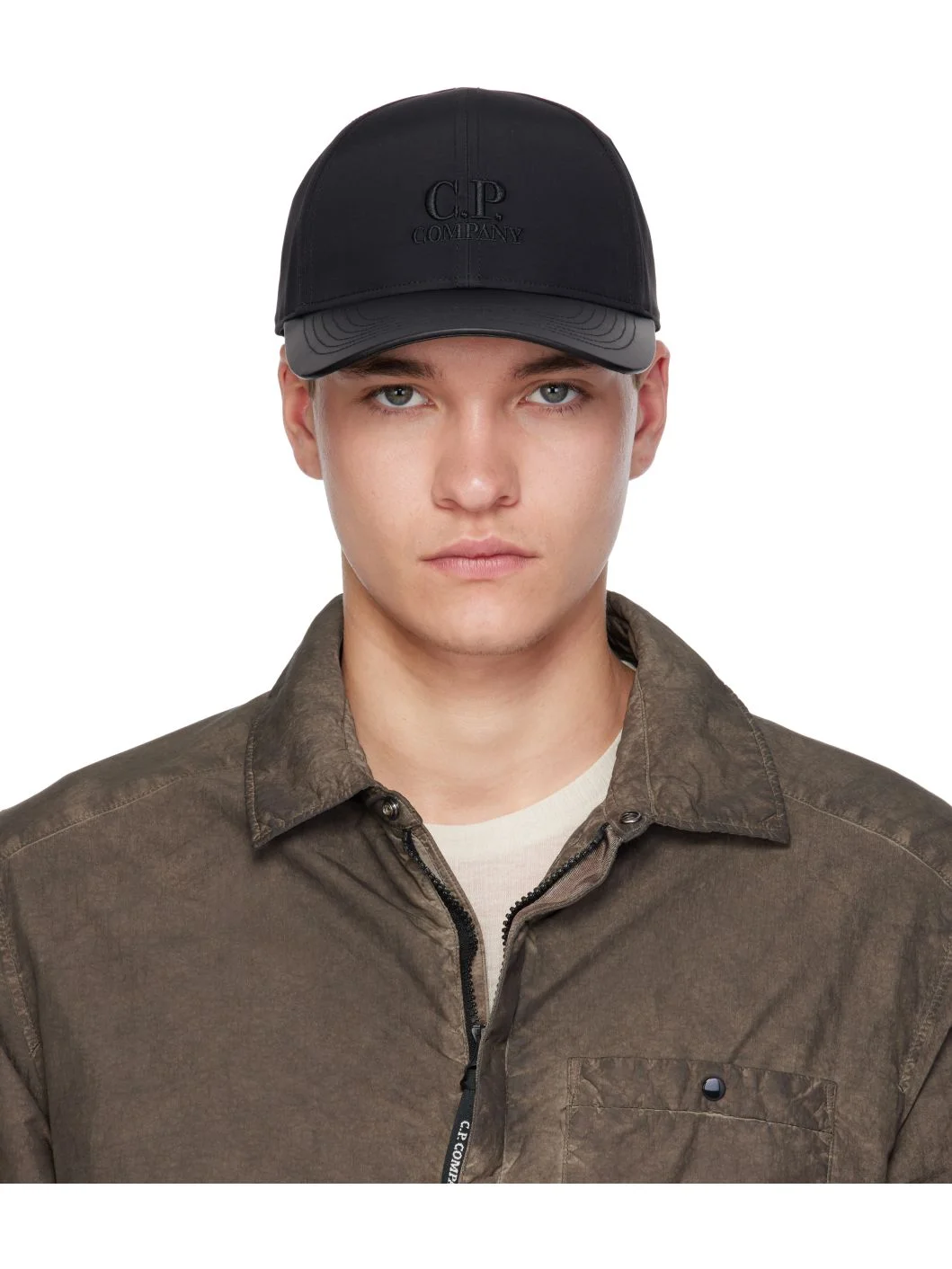 Black Nylon Logo Cap - 1