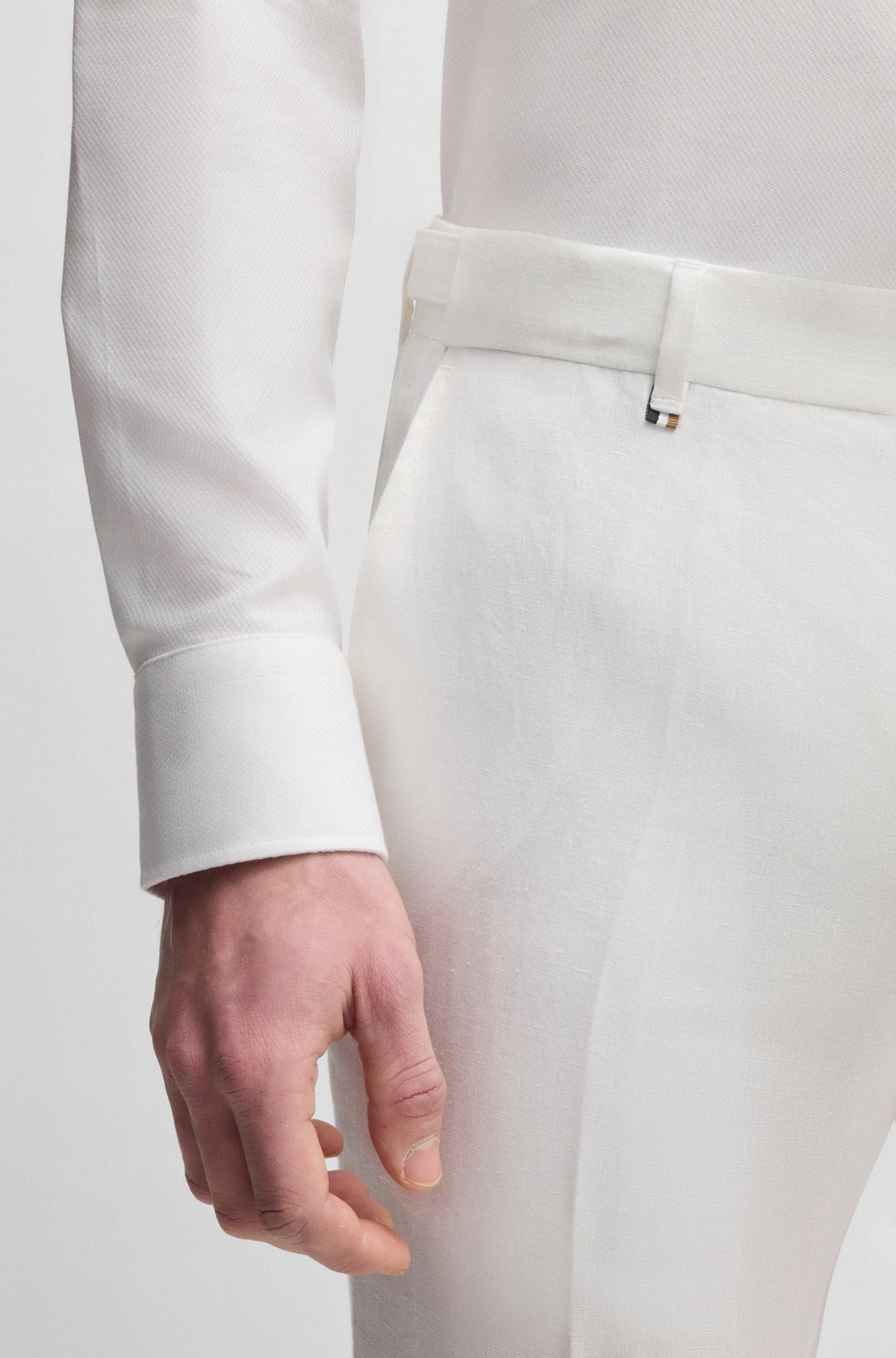 FORMAL TROUSERS IN LINEN CANVAS - 5