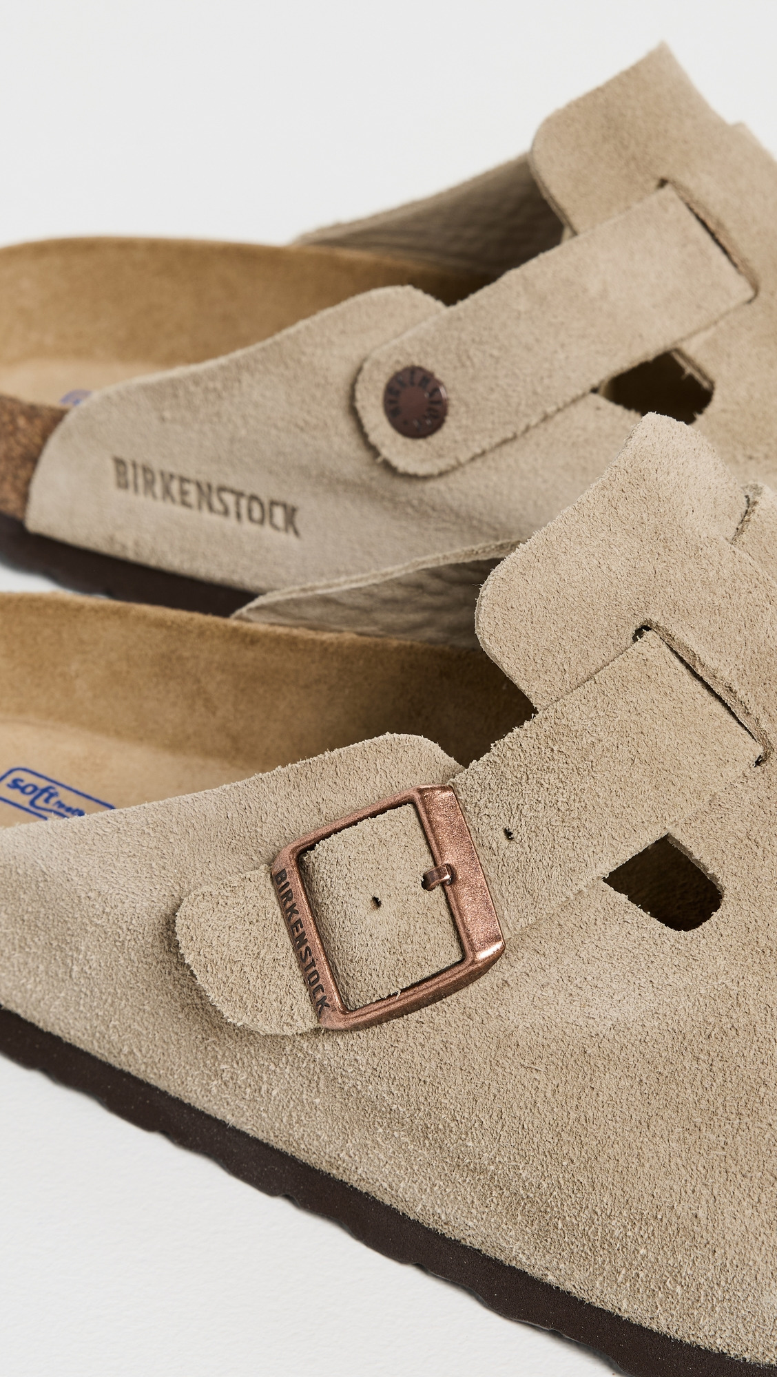 Suede Soft Footbed Boston Clogs - 4