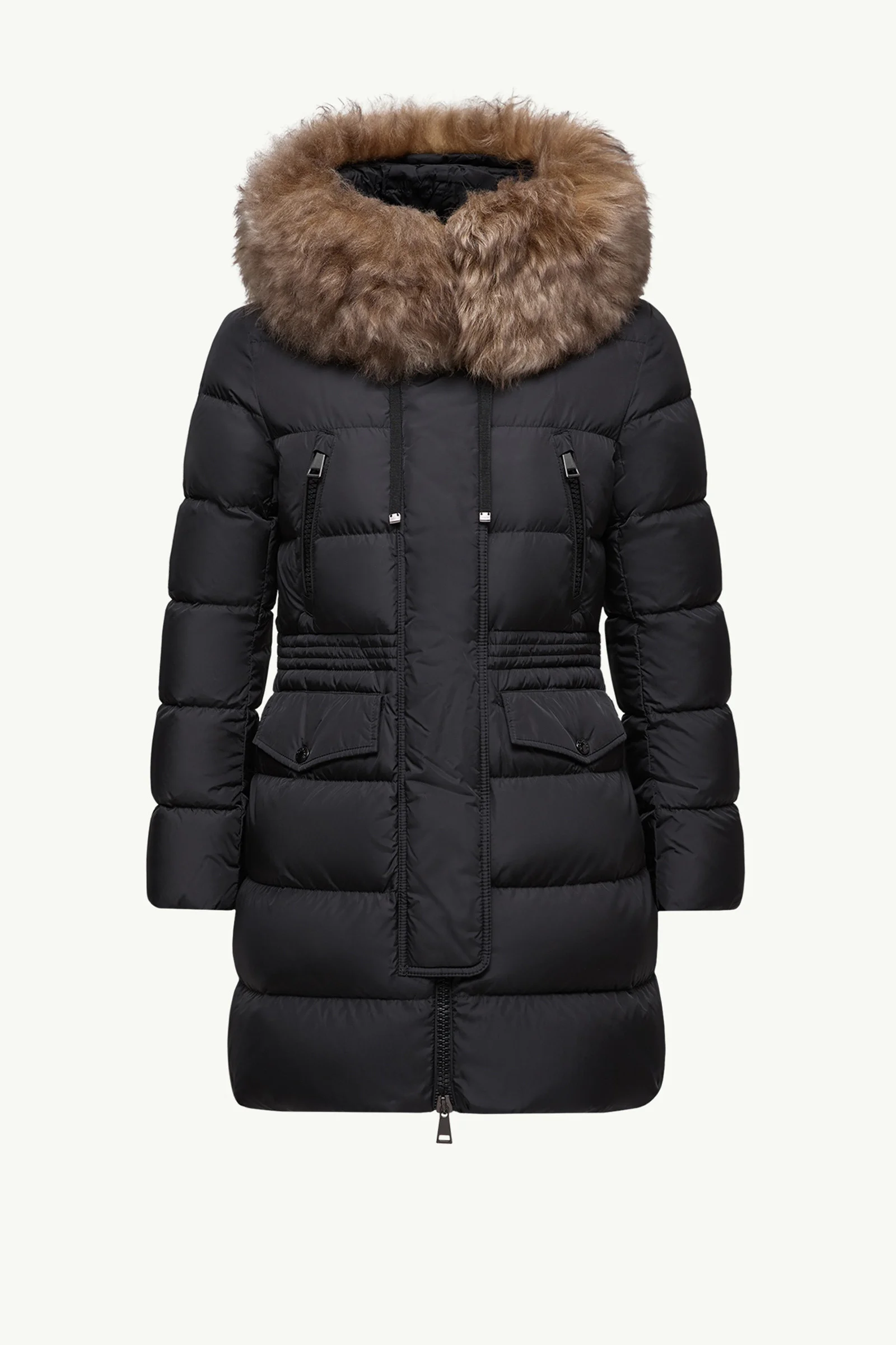 Aphroti Hooded Shearling-Trimmed Long Down Jacket - 1
