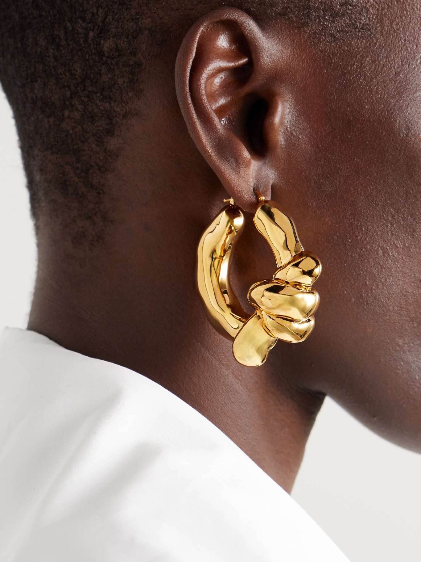 Gold-tone hoop earrings - 2