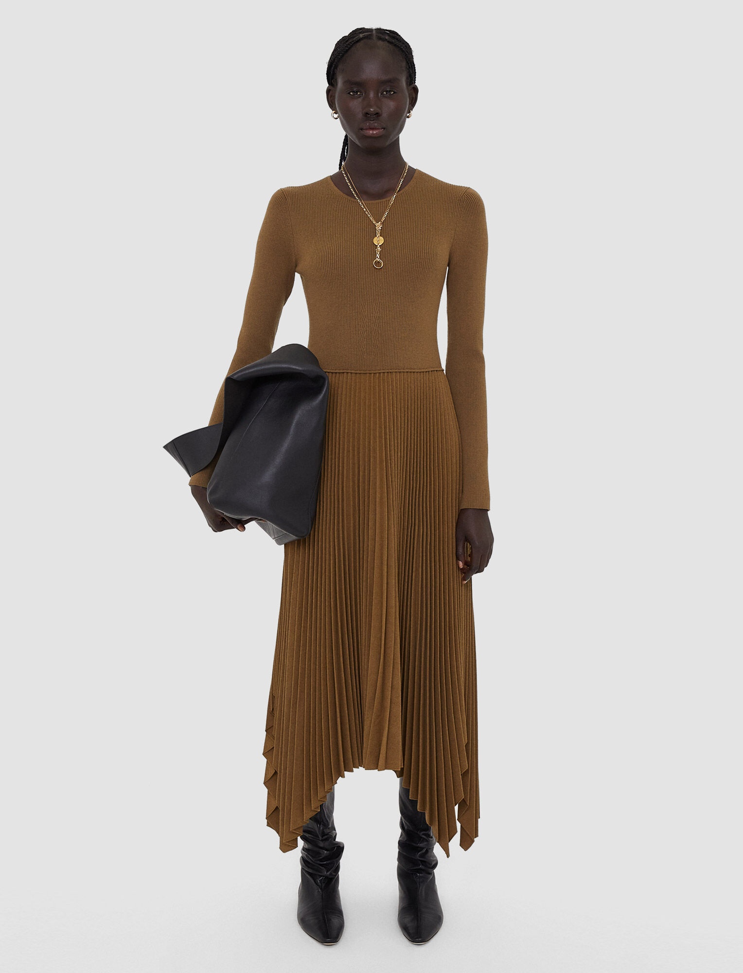 Pleated Flannel Deron Dress - 1