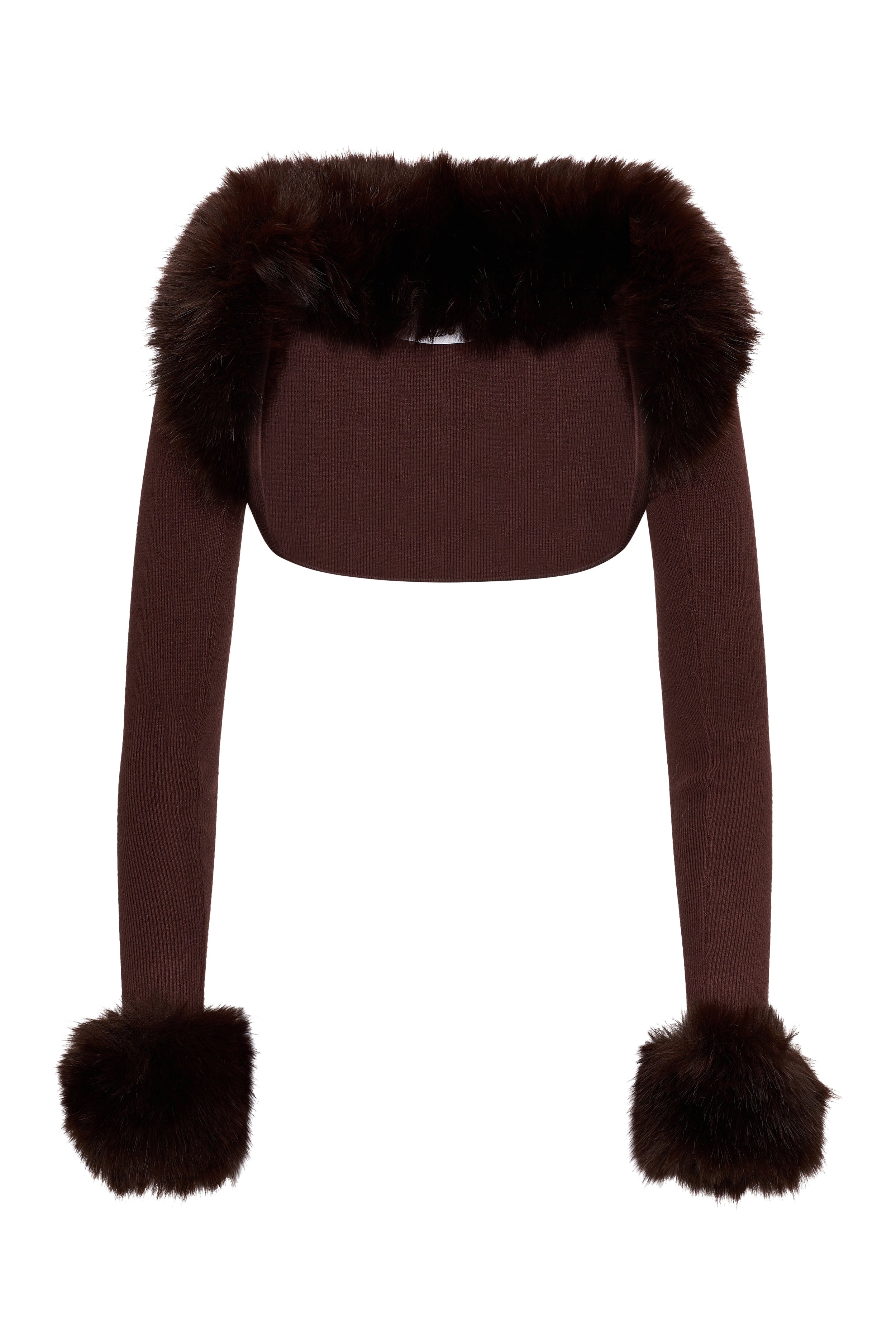 FAUX FUR KNIT BOLERO - 1