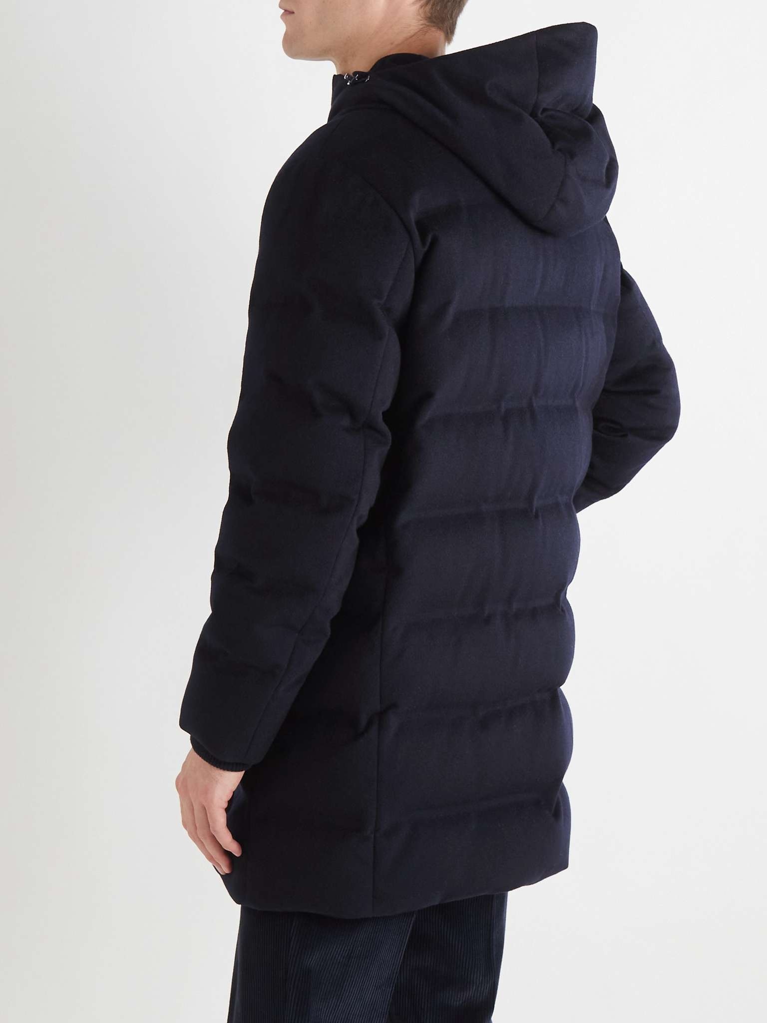 C.O.L.D. Quilted Cashmere Hooded Down Jacket - 4