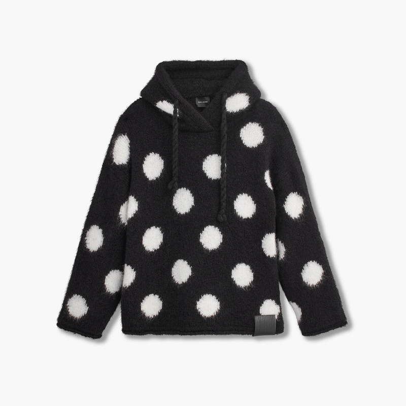THE BRUSHED SPOTS KNIT HOODIE 1