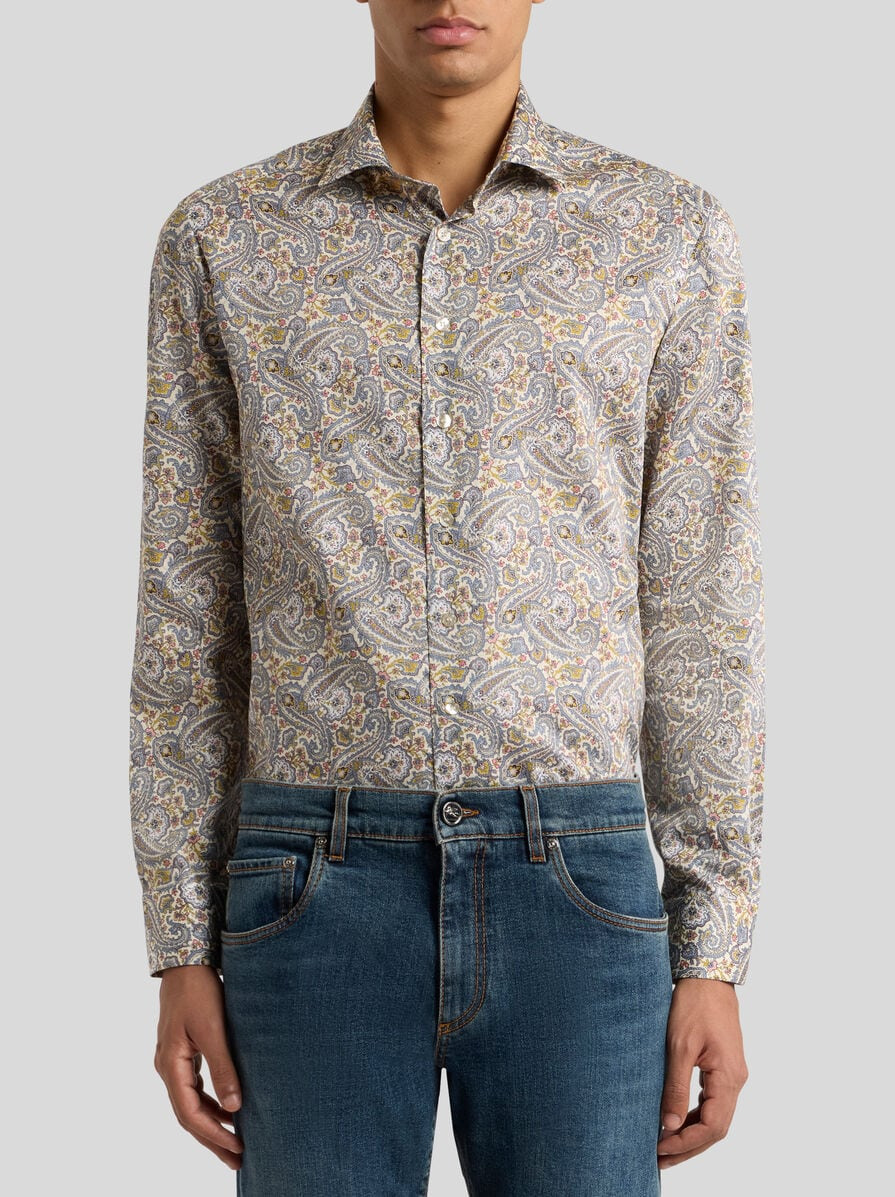 FLORAL PAISLEY COTTON SHIRT - 2