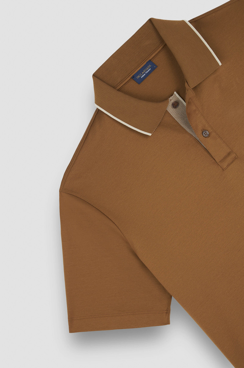 AQUA TOUCH COTTON POLO SHIRT WITH MICRO PATTERN DETAIL ON THE COLLAR 5