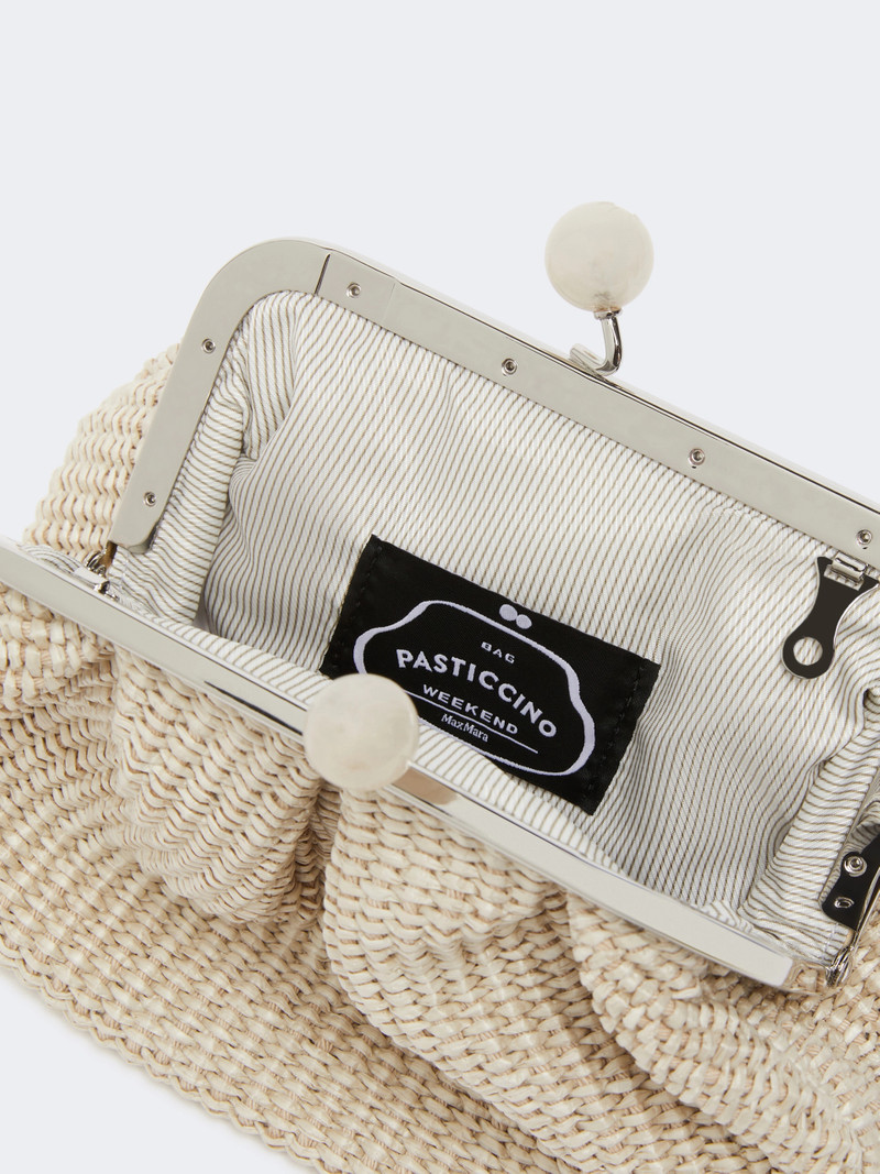 PALMAS Small raffia-effect Pasticcino Bag - TURTLEDOVE 6