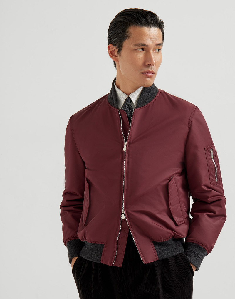 Techno satin bomber jacket with Thermore® padding 1