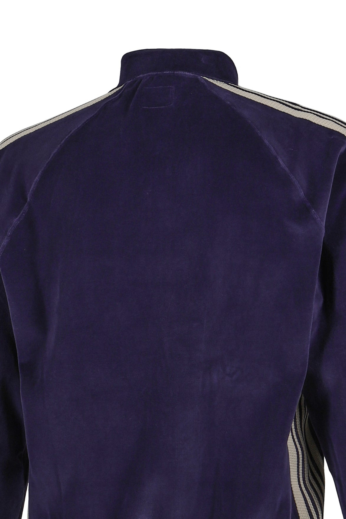 RIB COLLAR TRACK JACKET - C/PE VELOUR / NVY - 10