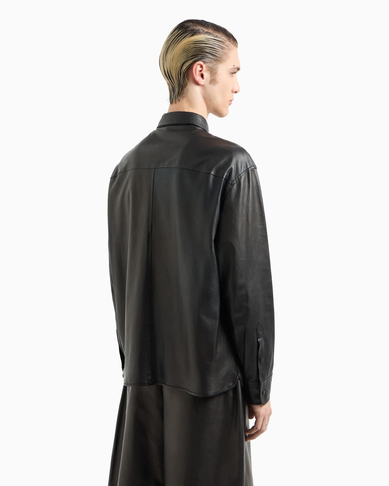 Loose-fit shirt in glove-quality nappa lambskin - 3