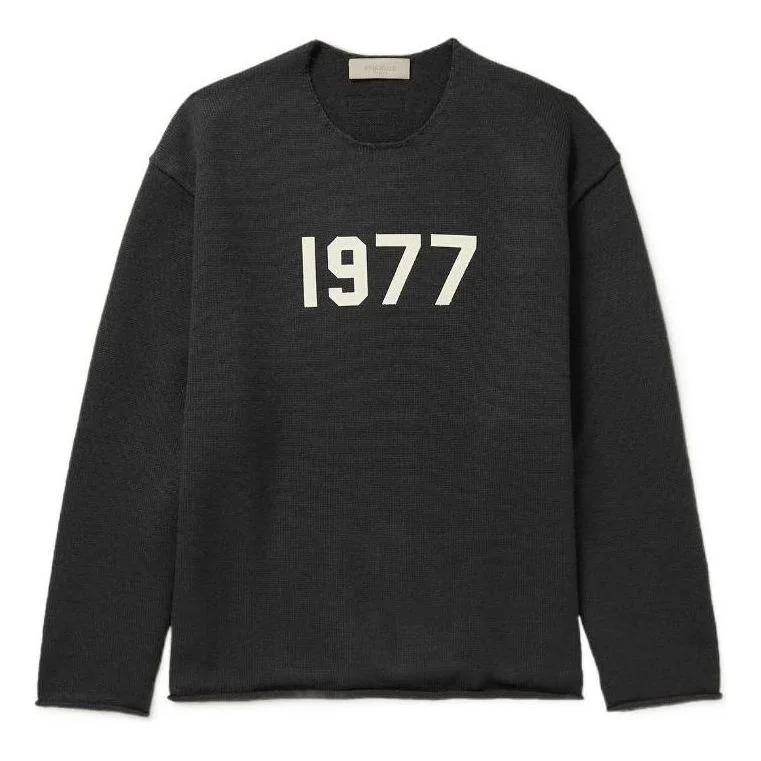 Fear of God Essentials SS22 Raw Edge Sweater Iron 1977 FOG-SS22-010 - 1
