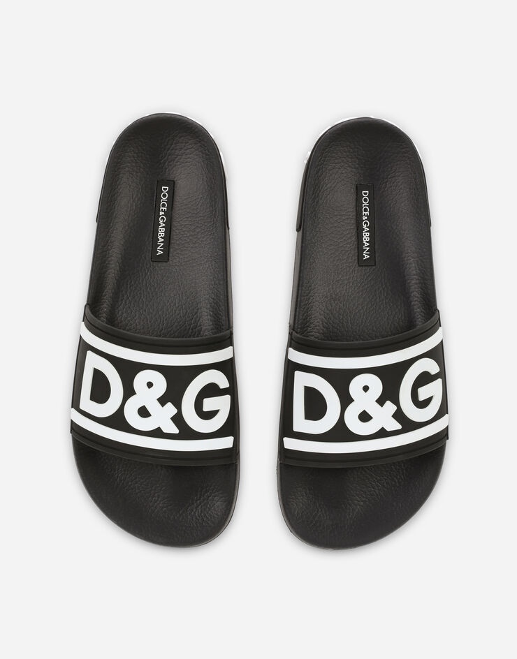 Rubber beachwear sliders with DG logo - 4