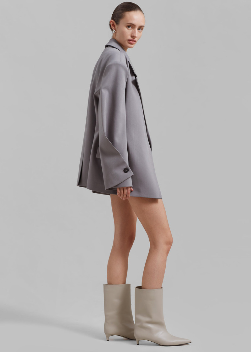 Pia Boxy Blazer - Grey 7
