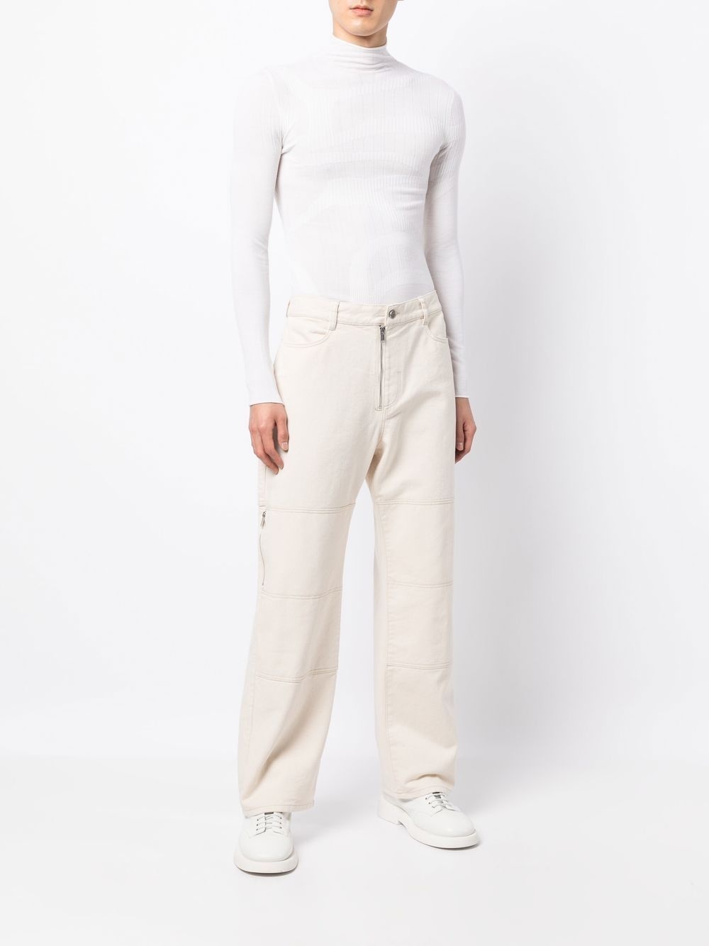 intarsia-knit ribbed jumper - 3