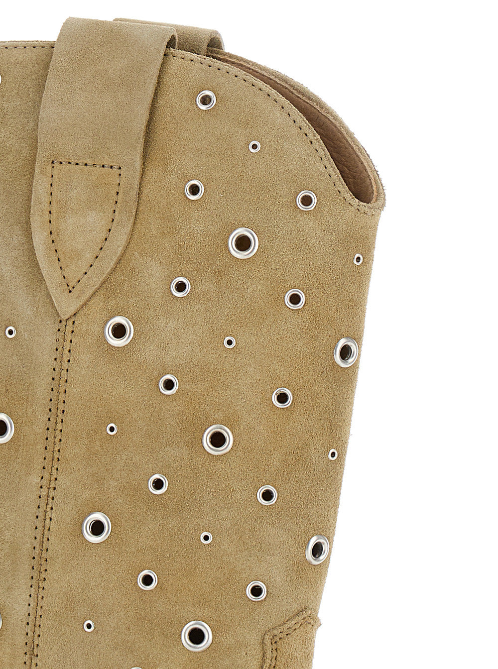Isabel Marant Women 'Duerto' Beige Western Boots With Studs In Suede Woman - 5
