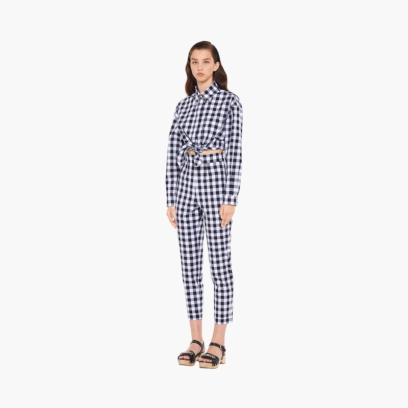 Gingham check pants - 5