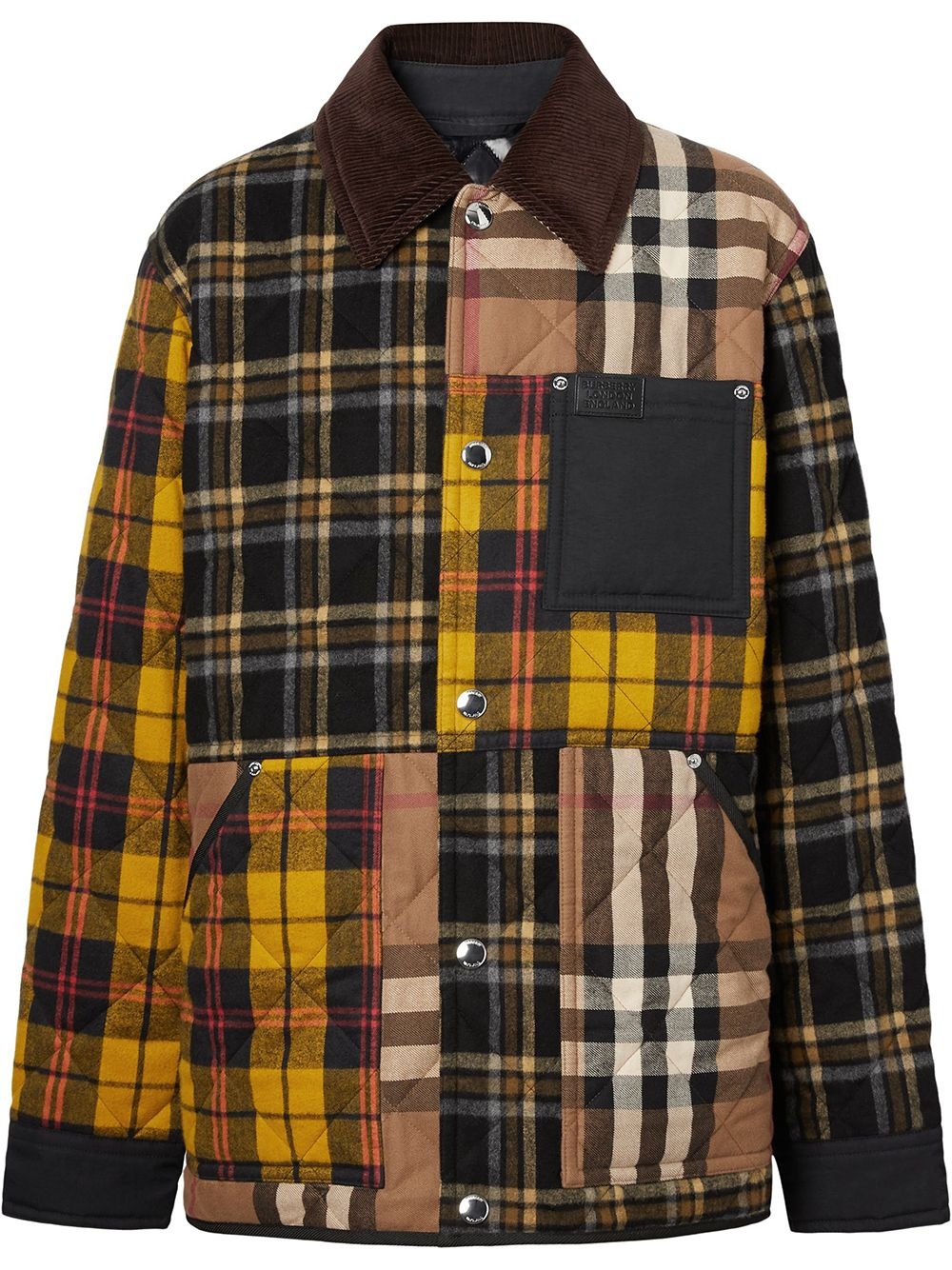 patchwork check-pattern jacket - 1