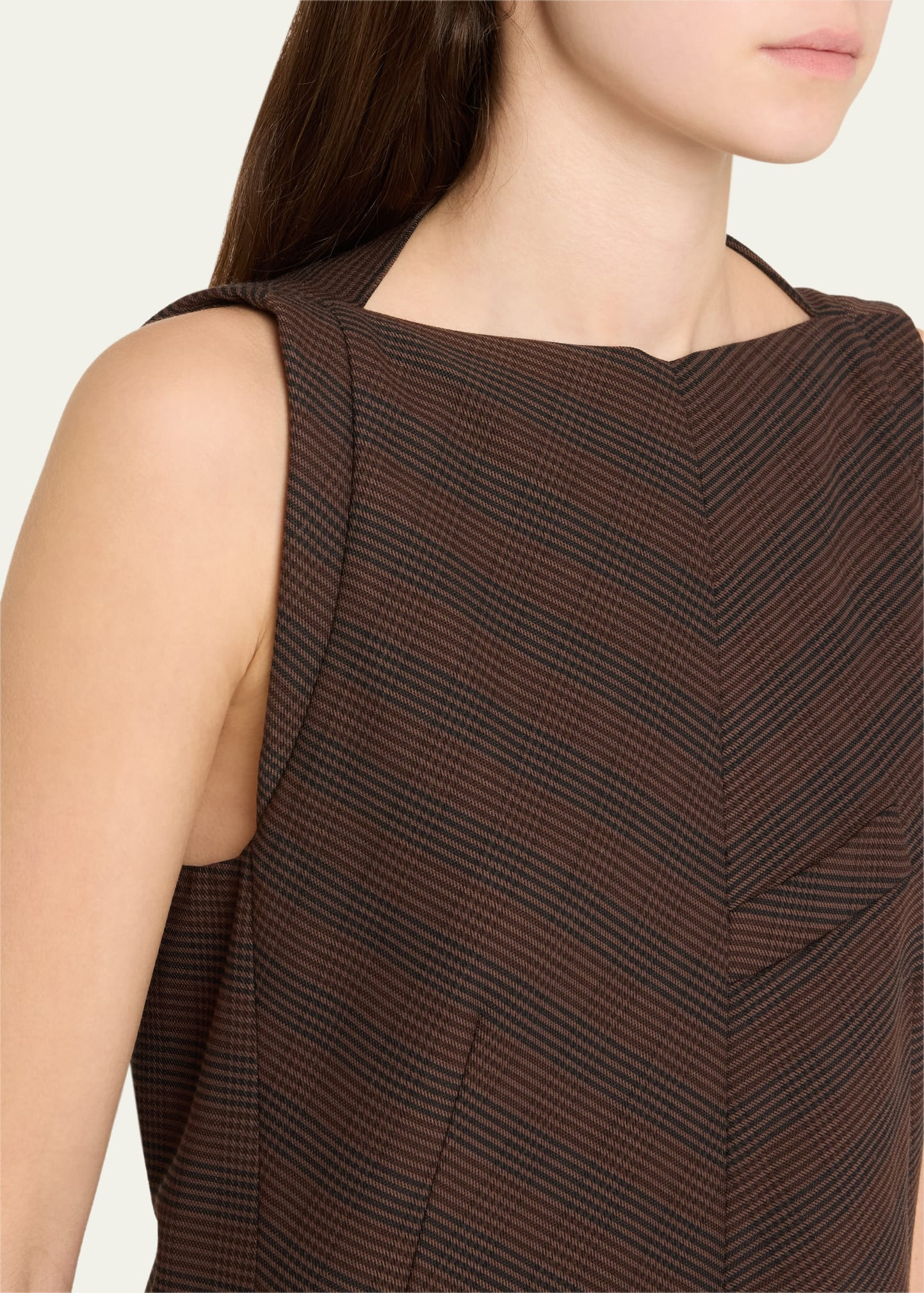 Structured Plaid Shift Dress - 5