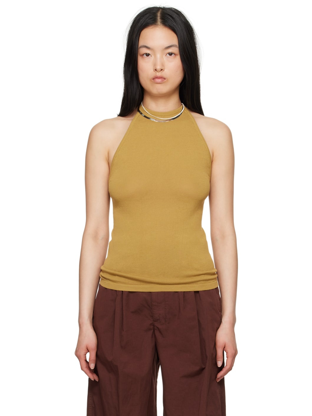 Yellow Halter Tank Top - 1